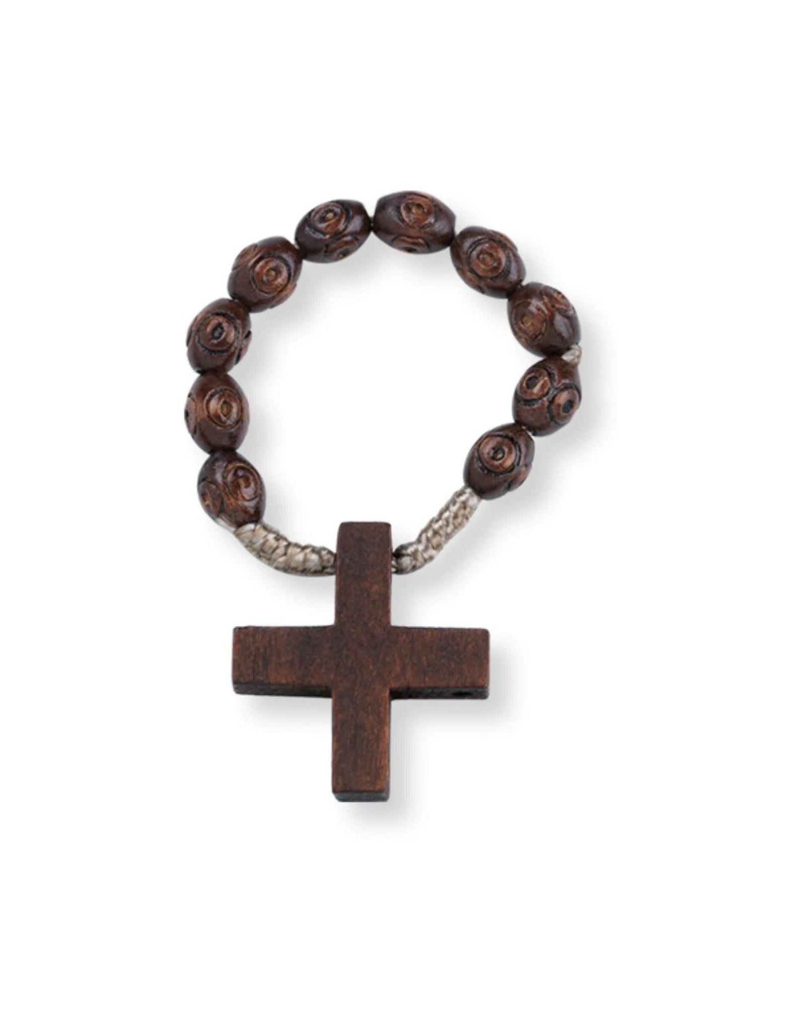 Hirten Dark Brown Wood Rosary Ring