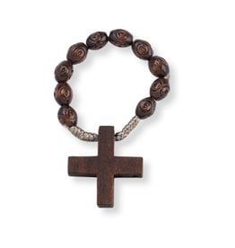 Hirten Dark Brown Wood Rosary Ring