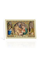 Hirten Nativity Scene Framed Images with One Angel Christmas Card