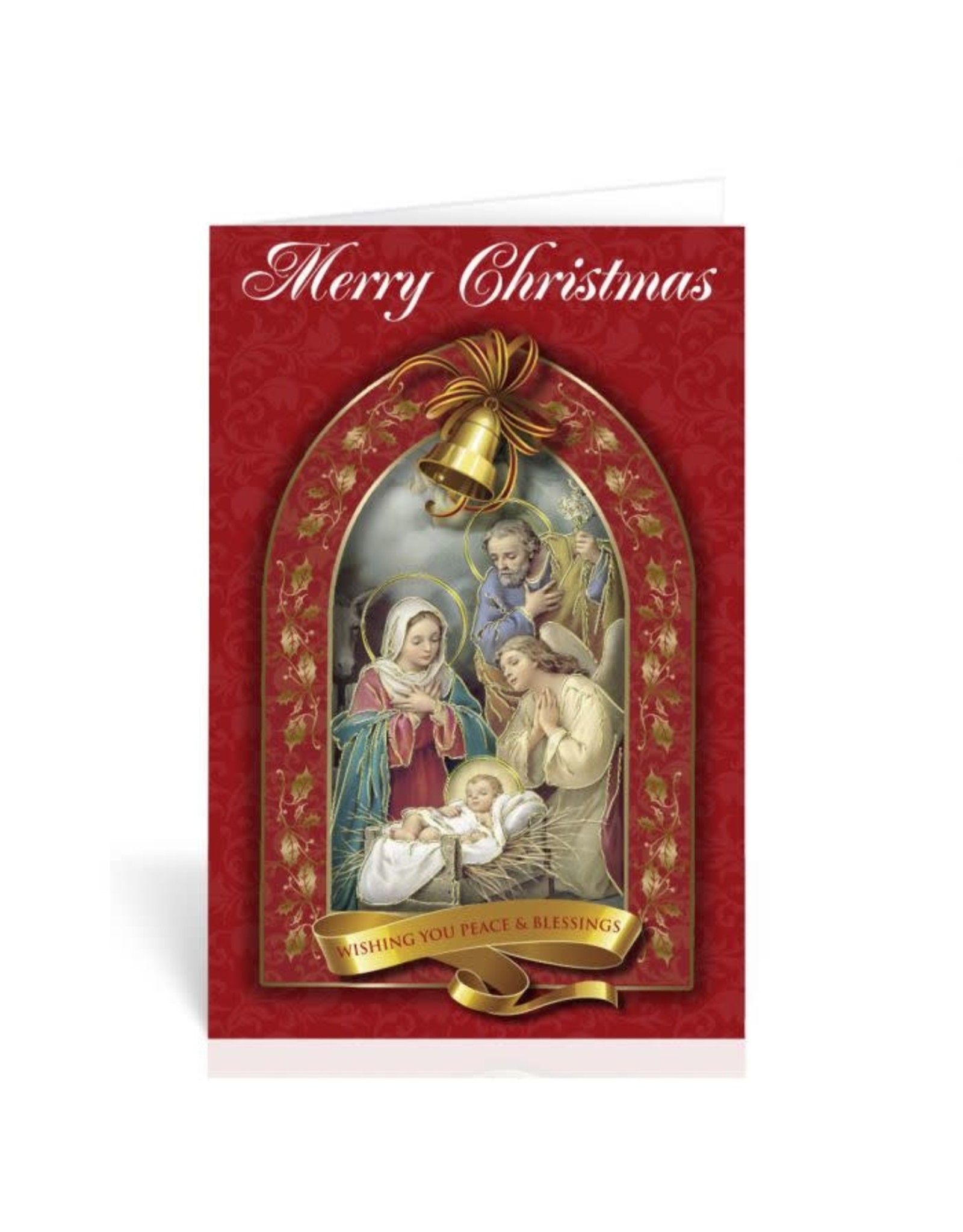 Merry Christmas w/Peace & Blessings Christmas Cards (Box of 10)