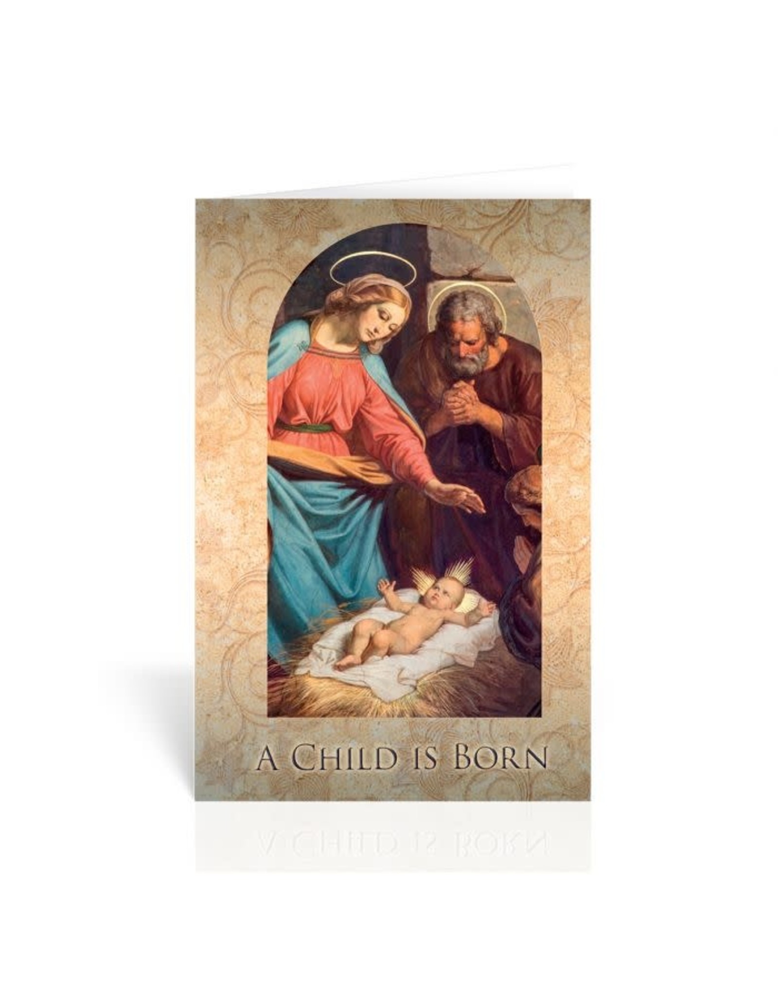 Holy Family with Manger Christmas Card