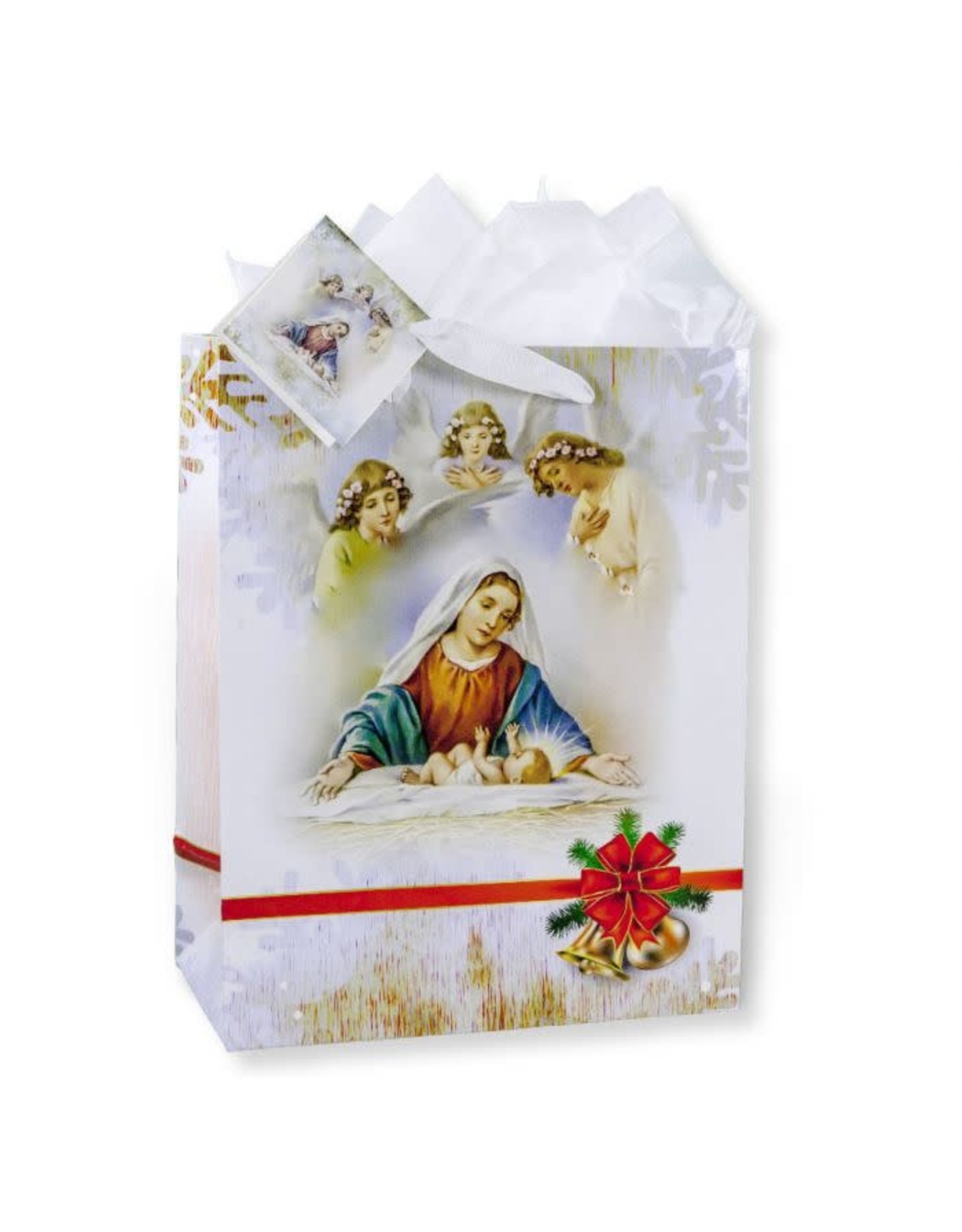 Hirten Christmas Gift Bag - Mary, Baby Jesus, Angels (Large)