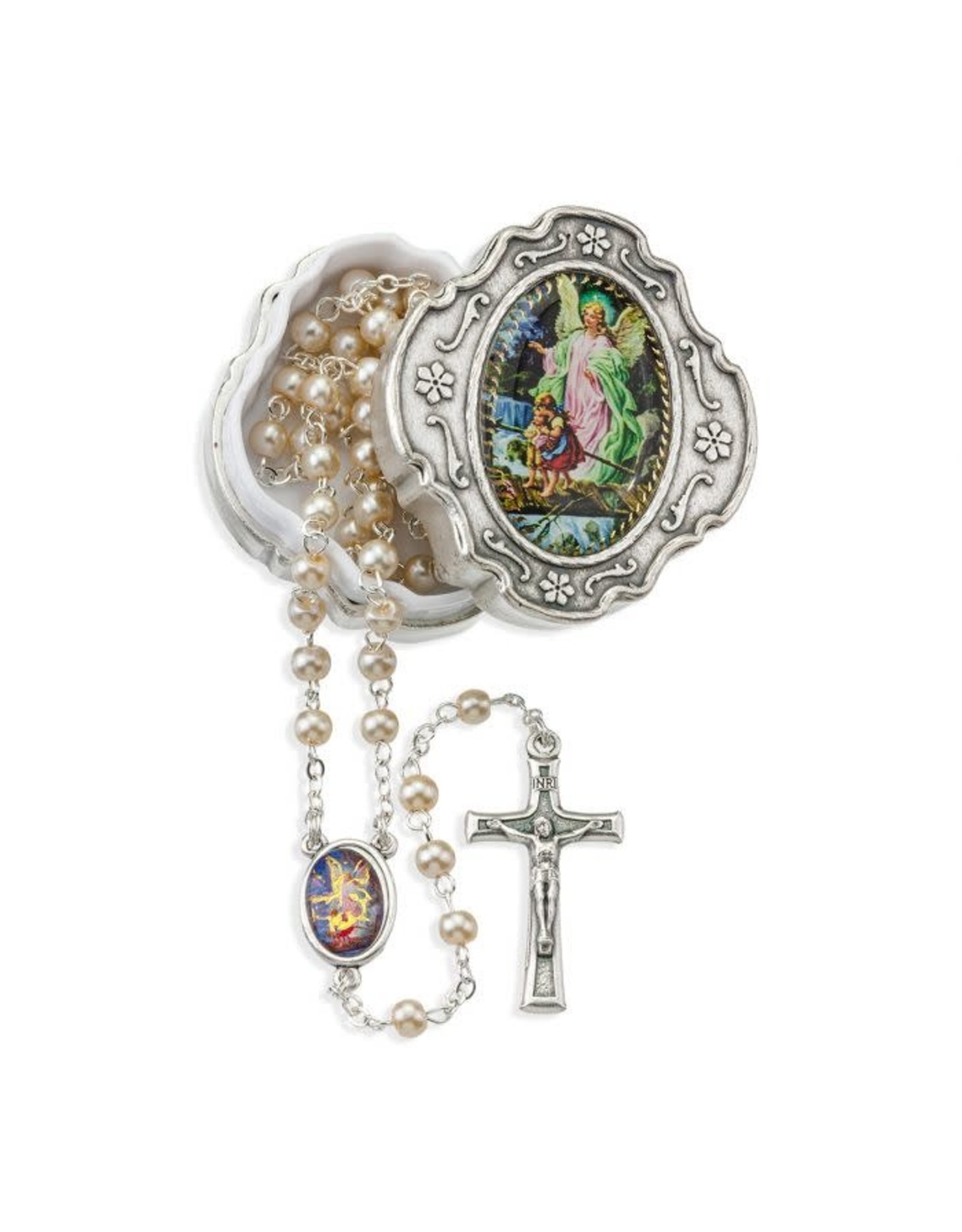 Hirten Guardian Angel Rosary in Keepsake Box