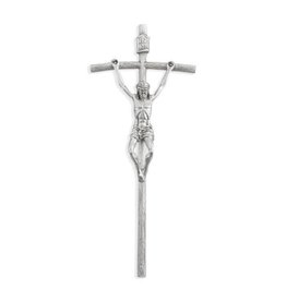 Hirten Papal Rustic Crucifix - Pewter (8")