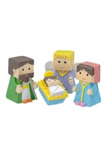 Hirten Nativity Set Block People, 4-Piece, 1-1/2"