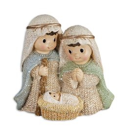 Hirten Holy Family with Gold & Glitter Accents Figurine