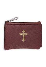 Hirten Rosary Case - Dark Brown Calf-Grained Leatherette