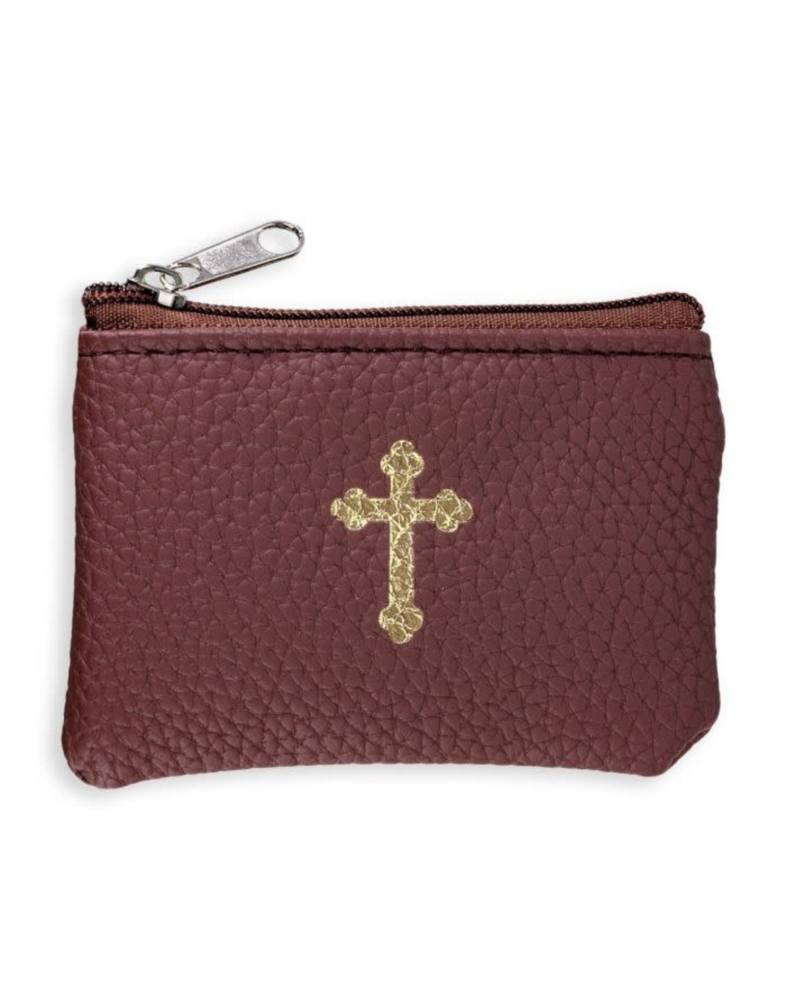 Hirten Rosary Case - Dark Brown Calf-Grained Leatherette
