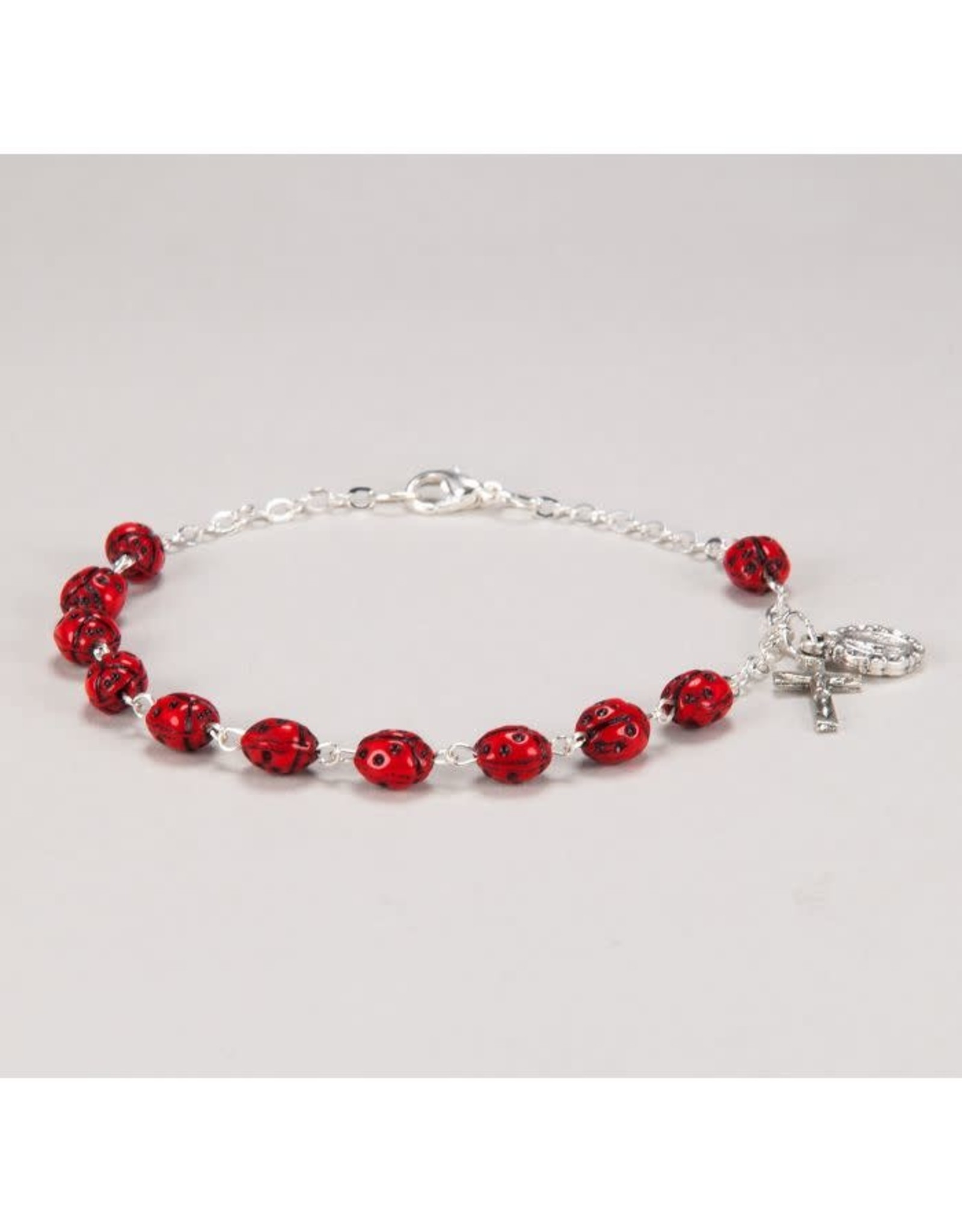 Hirten Red Ladybug Rosary Bracelet