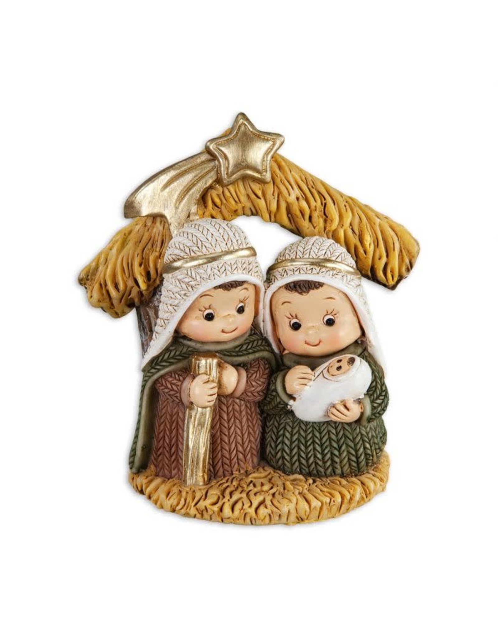 Hirten Resin Yarn Holy Family with Gold & Glitter Accents