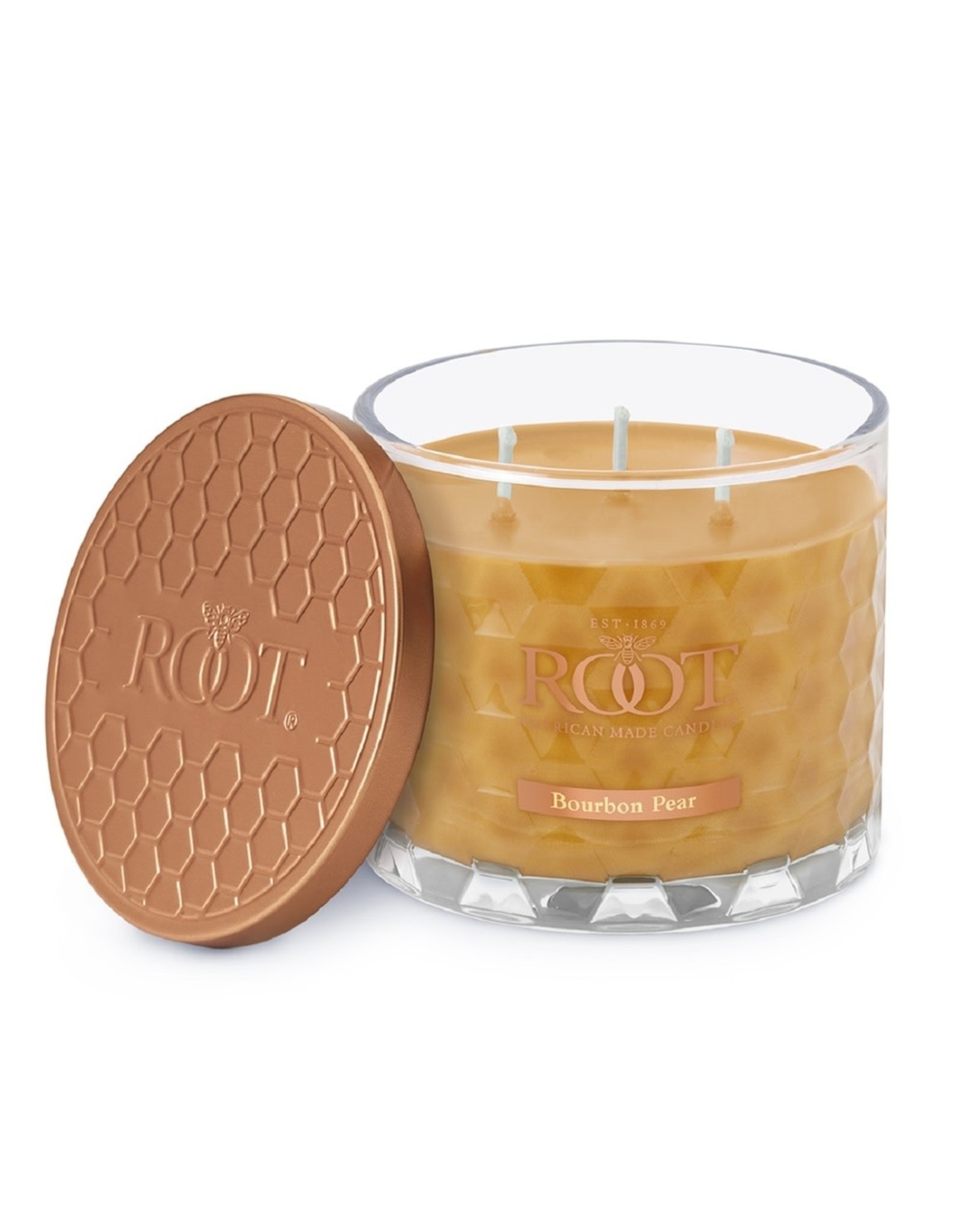 Root Root Candle - Bourbon Pear 3-Wick Honeycomb Candle