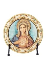 Immaculate Heart of Mary Plaque with Easel