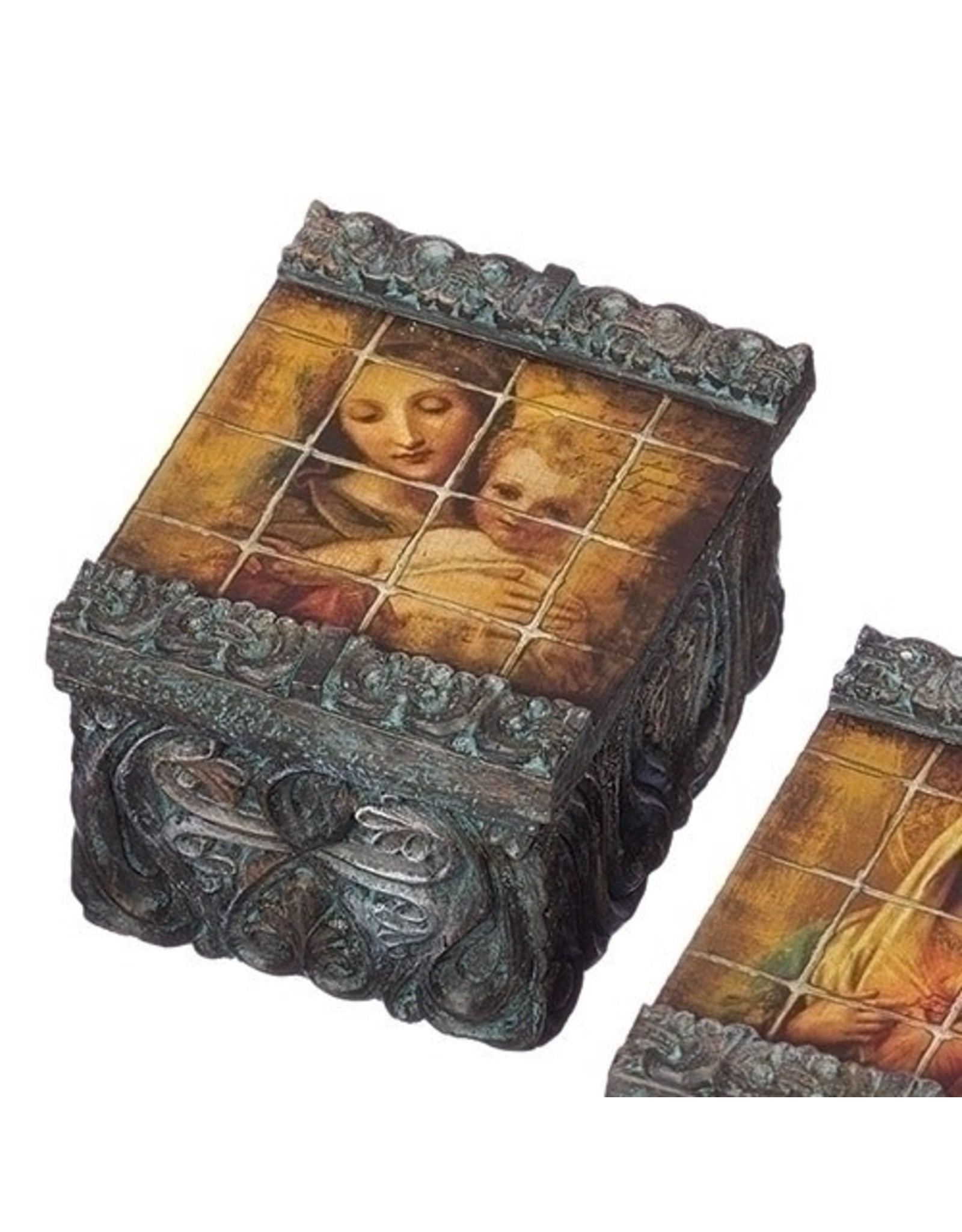 Roman Tile Art Box - Madonna & Child