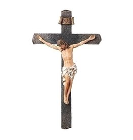 Roman 13.25" Dark Stone Crucifix