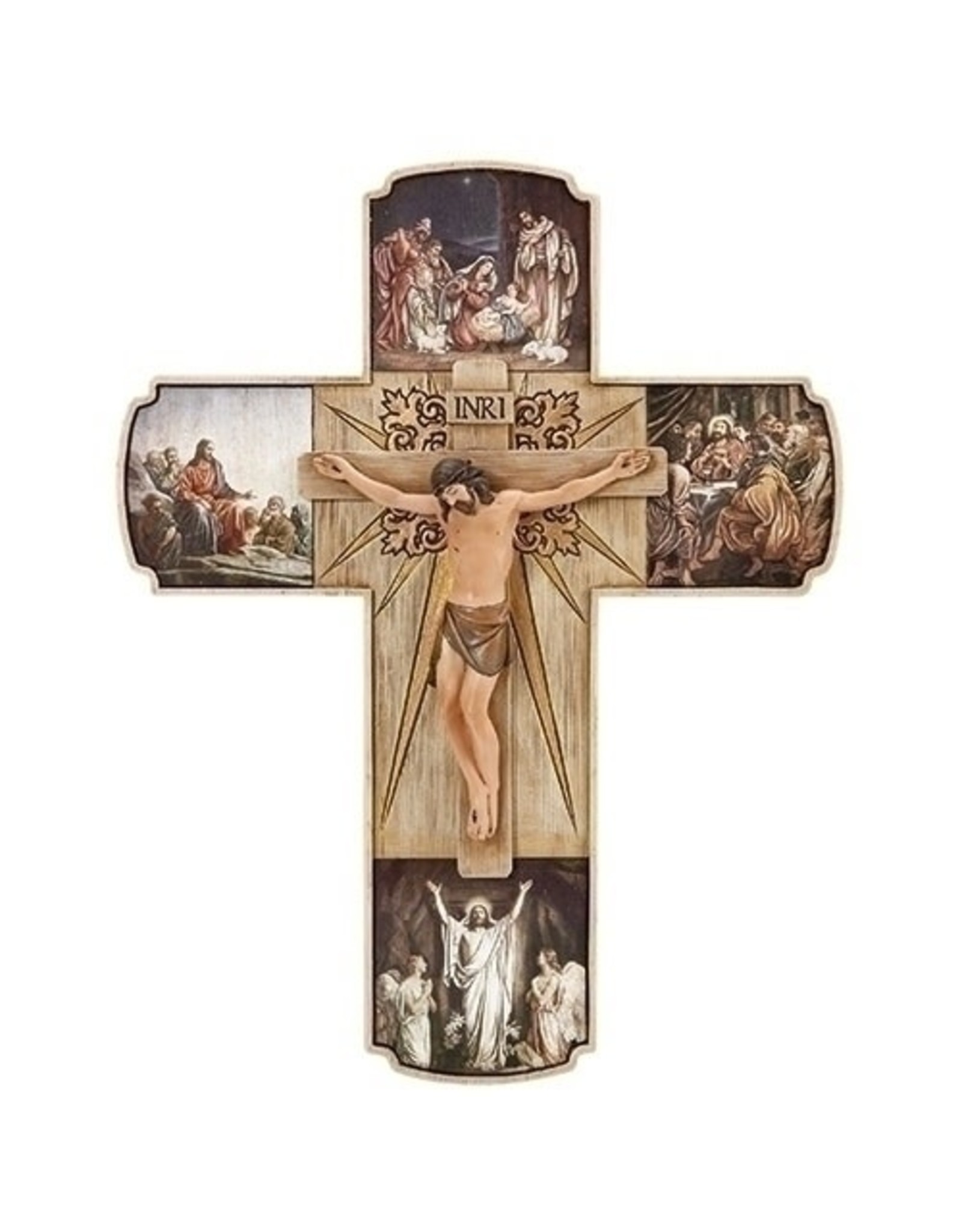 Roman Life of Christ Crucifix 12"