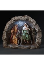 Roman Las Posadas (Pilgrims) Lighted Statue, 10.75"
