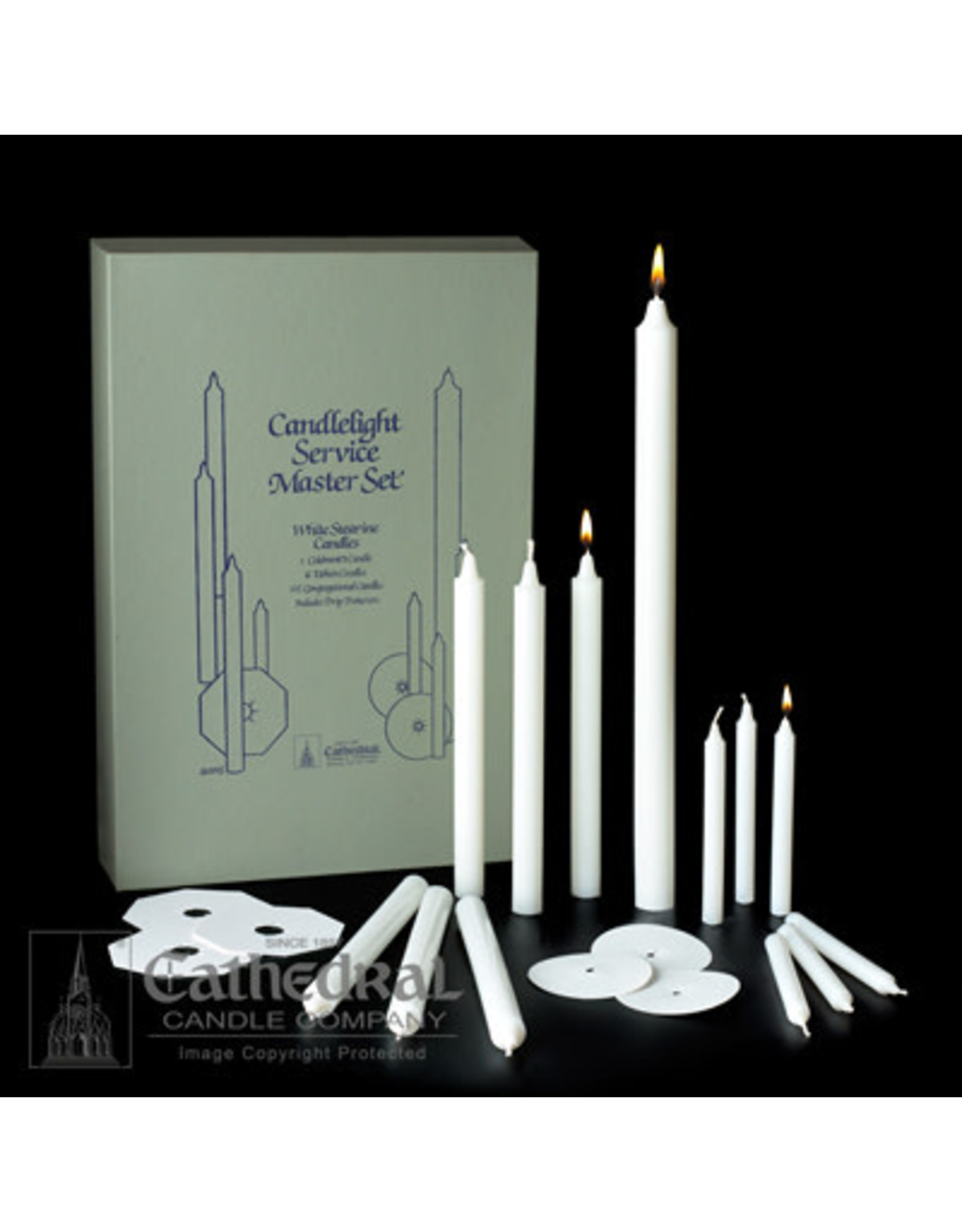 Cathedral Candle Candlelight Service Set (125)