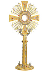 Koleys Monstrance with Four Evangelists, Simulated Ruby Stones