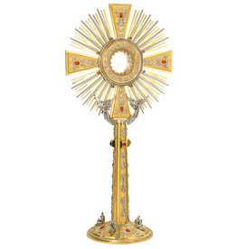 Koleys Monstrance with Four Evangelists, Simulated Ruby Stones