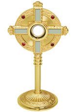 Koleys Monstrance with Four Ruby Glass Stones - Acrylic Glass Luna