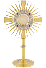 Koleys Monstrance with Antique Silver Node and Ring on Base