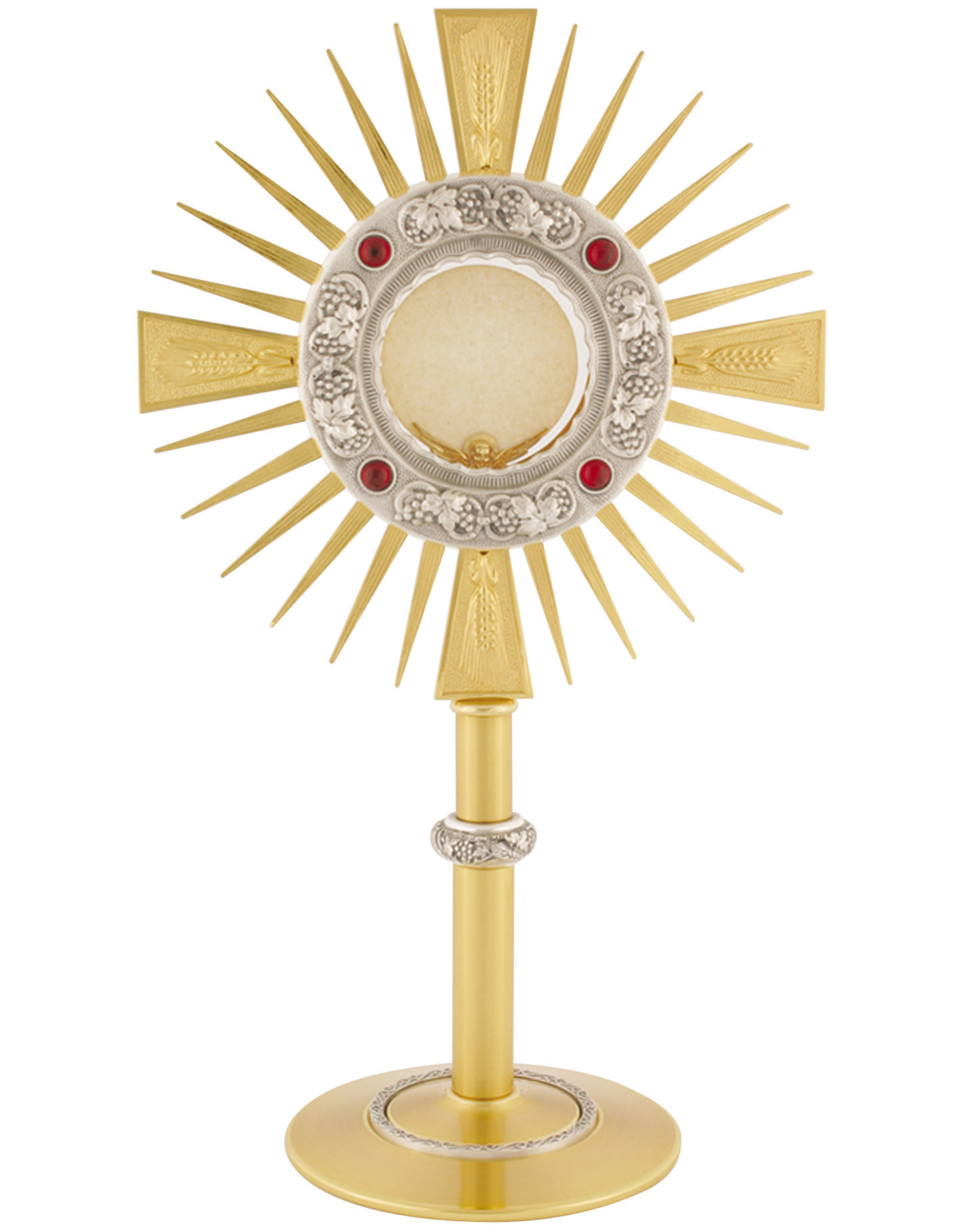Koleys Monstrance with Antique Silver Node and Ring on Base