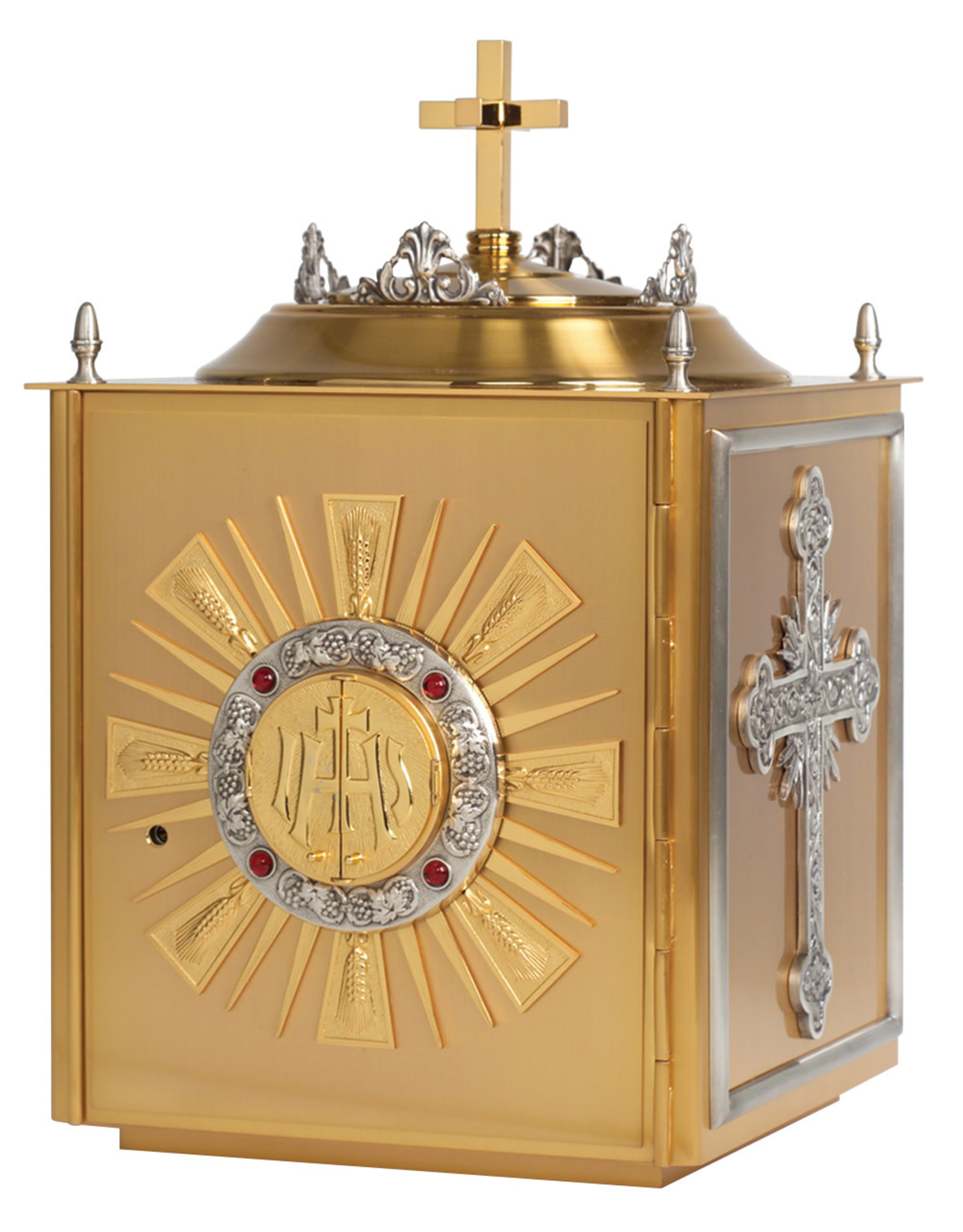 Tabernacle Gold Plated with Silver Plated Accents on Top and Side