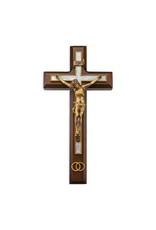 Hirten Wedding Crucifix 10" Gold/Pearl Inlay