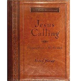 Jesus Calling, Large Text Brown Leathersoft, with Full Scriptures: (Large Deluxe) - Large Print