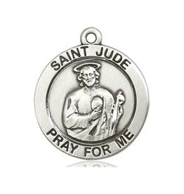 St. Jude Round Medal Sterling Silver