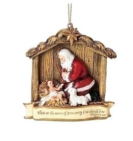 Roman Ornament - Kneeling Santa