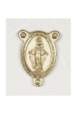 Lumen Mundi Rosary Centerpiece - Miraculous Medal, Gold Oval