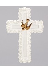 Confirmation Wall Cross with Dove and Glazed Lace