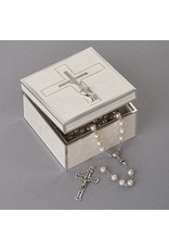 Roman First Communion Keepsake Box with Cross/Wheat/Chalice