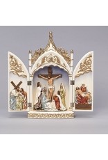 Roman Crucifix Triptych Scene