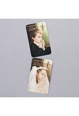 Roman First Communion Pin with Prayer Card - Girl