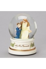 Roman First Communion Musical Globe - Boy with Jesus