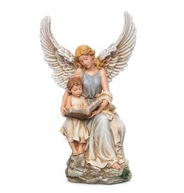 Roman Statue - Guardian Angel with Child, 10.5"