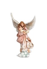 Guardian Angel with Baby Statue 11.5"