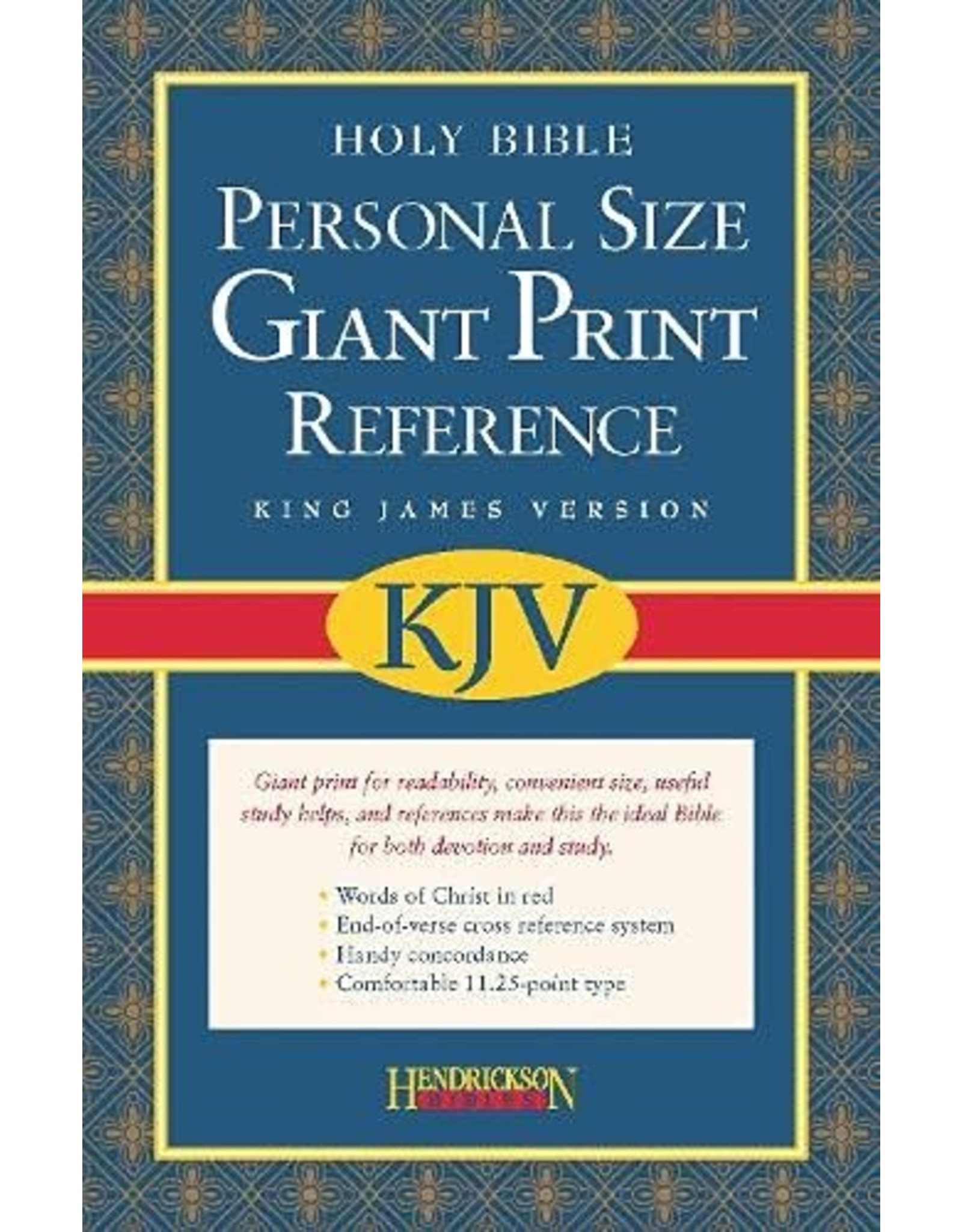 Hendrickson KJV Personal Size Giant Print Reference Bible-Black