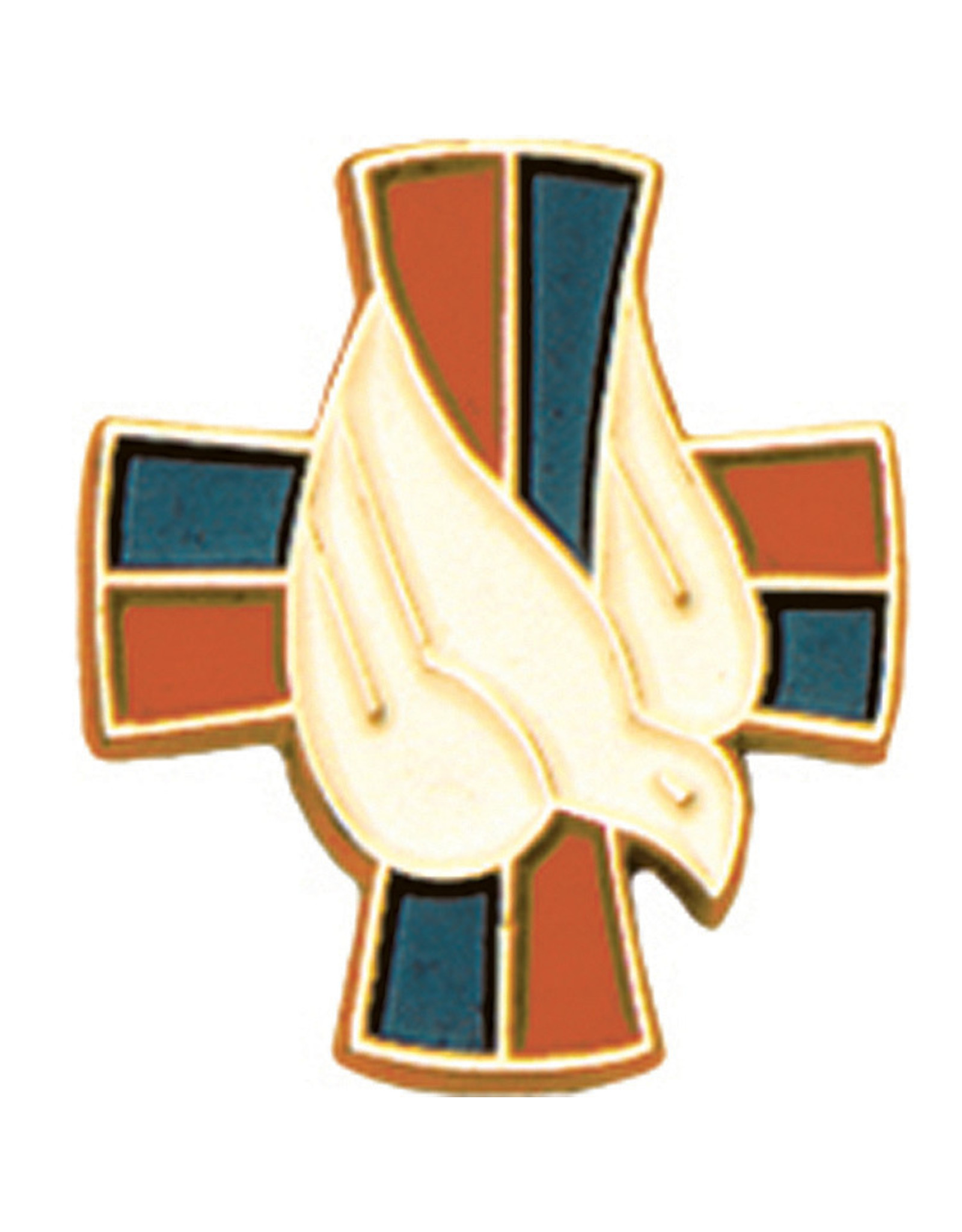 Lapel Pin - Cross with Dove