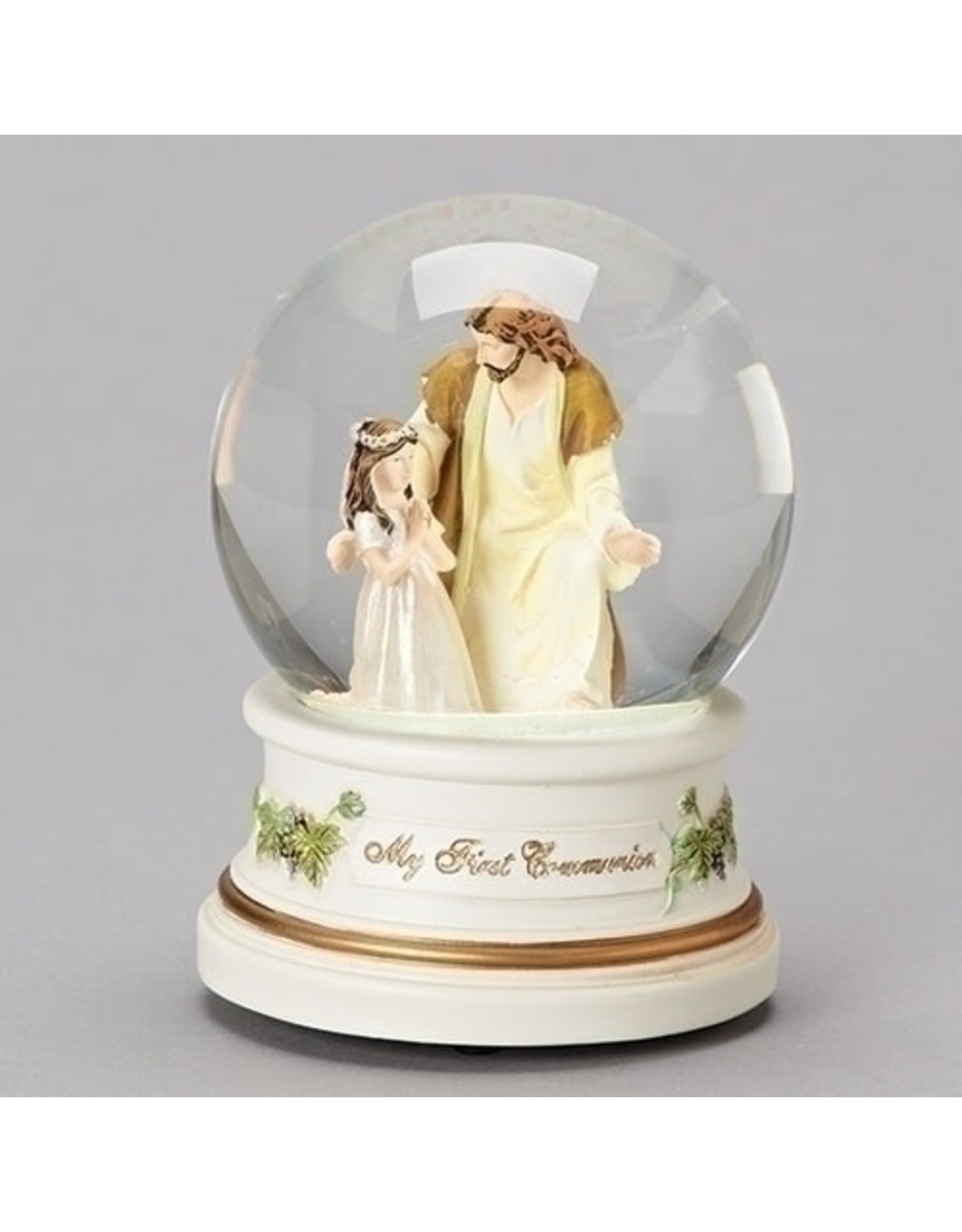 Roman First Communion Musical Globe - Girl with Jesus