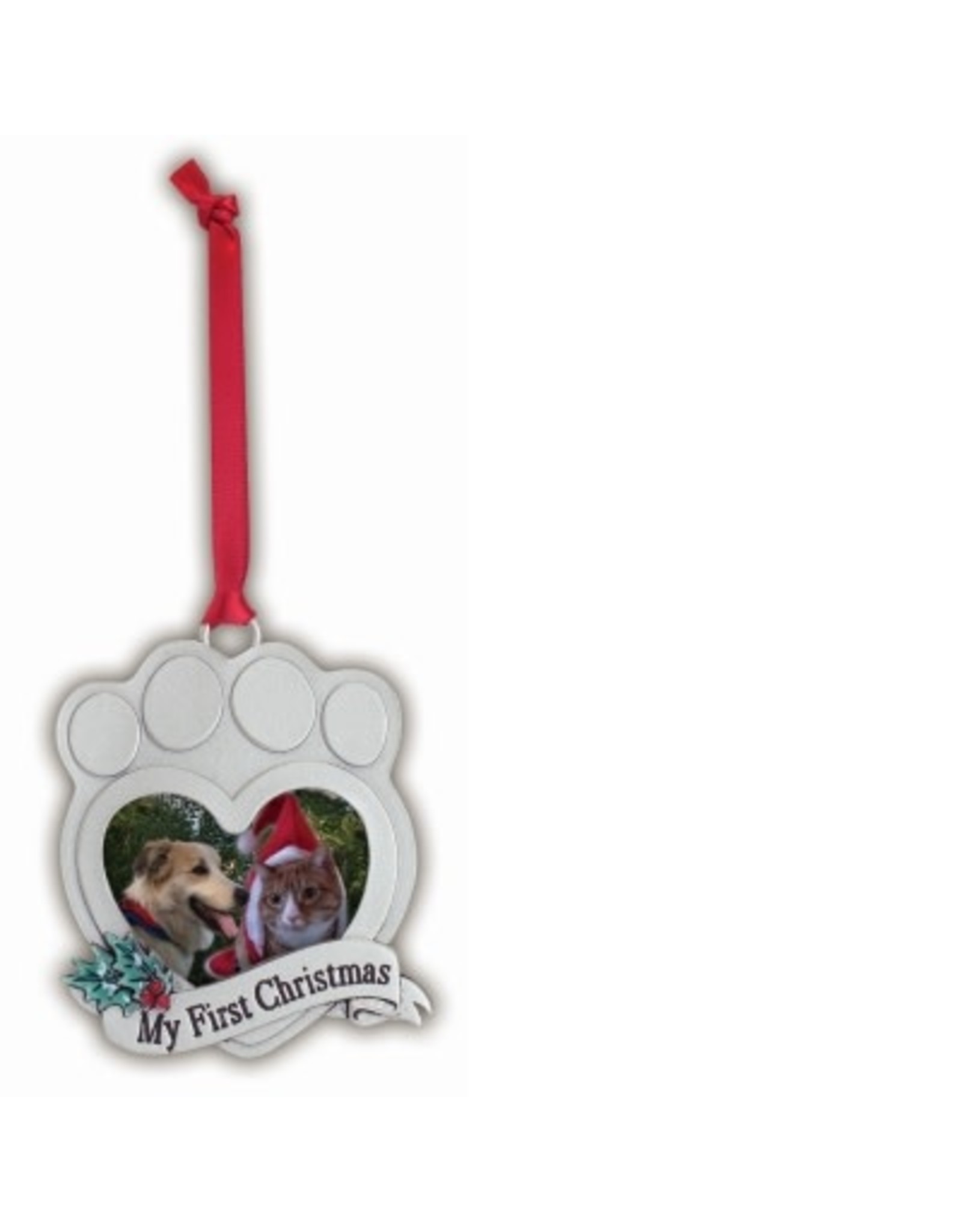 Abbey & CA Gift Paw Print "First Christmas" Ornament