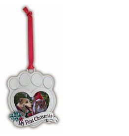 Abbey & CA Gift Paw Print "First Christmas" Ornament