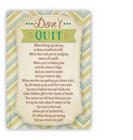 Metal  Holy Card - Don't Quit