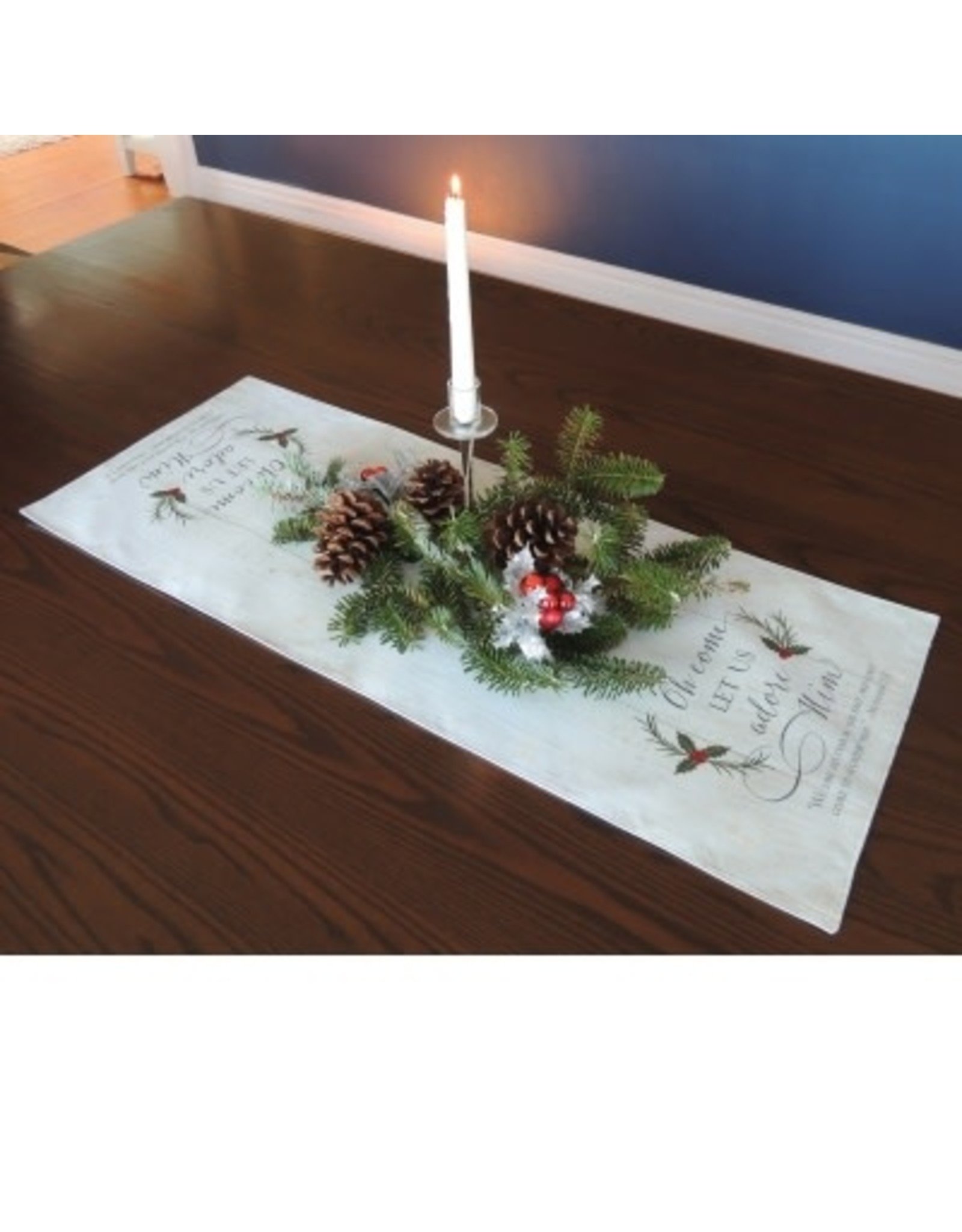 Table Runner (36") - "Oh Come Let Us Adore Him"