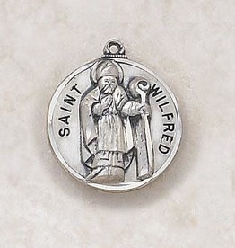 Medal - St. Wilfred, Sterling Silver - 20" Chain