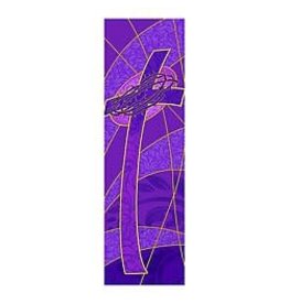 Banner - Cross with Crown of Thorns 3'x5' Purple