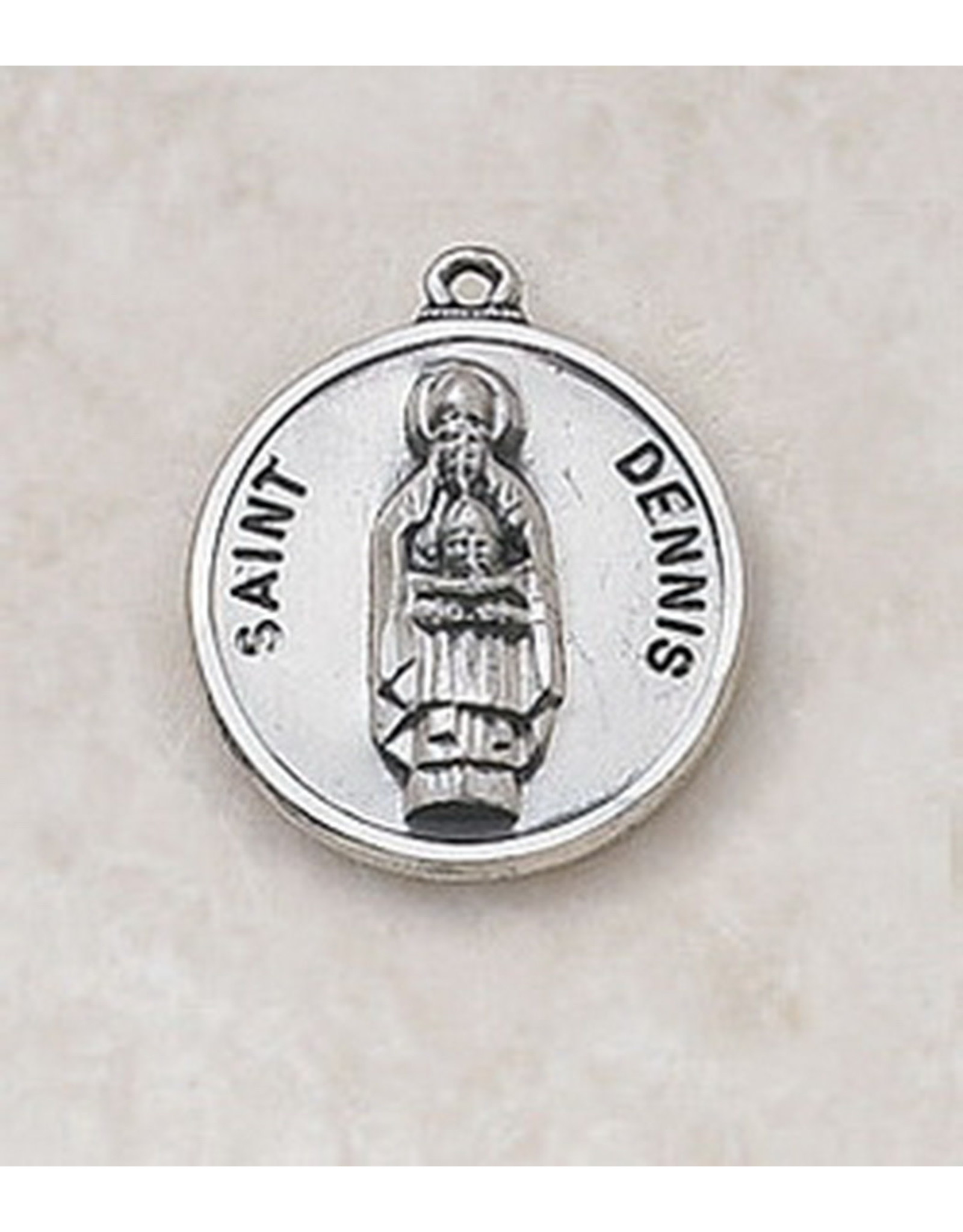 Creed Medal - St. Dennis, Sterling Silver - 20" Chain