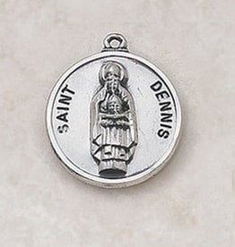 Medal - St. Dennis, Sterling Silver - 20" Chain